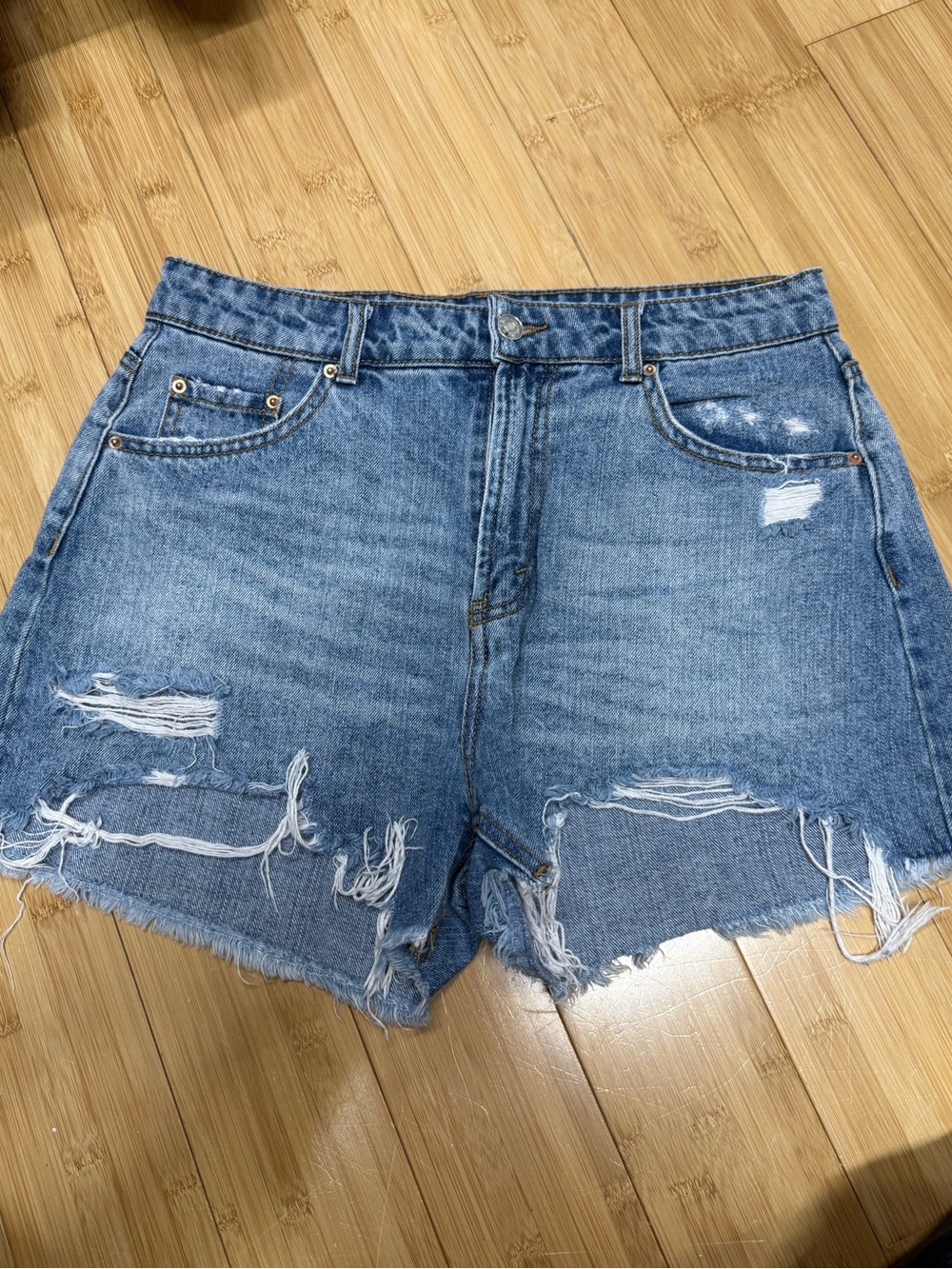 wild fable Distressed Light Blue Denim Jean Shorts